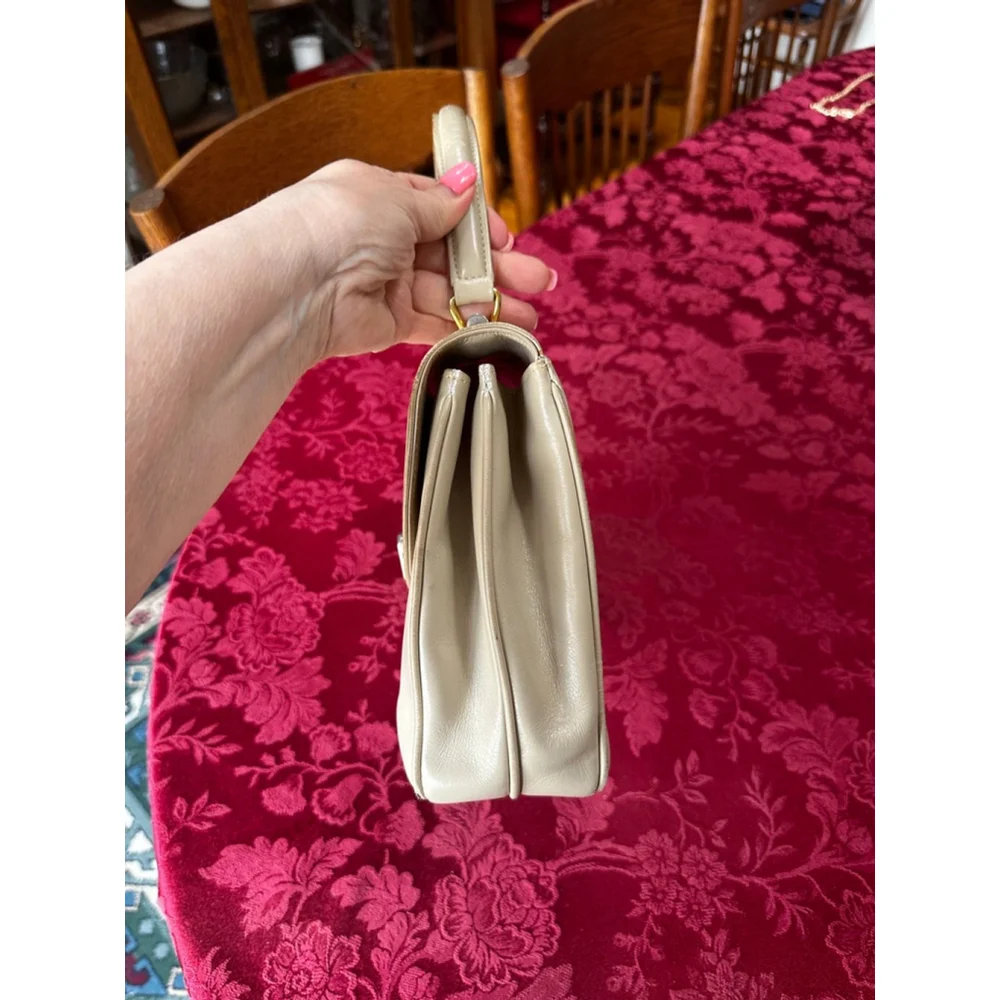 Gucci Beige Leather Vintage Top Handle Satchel - Picture 5 of 14